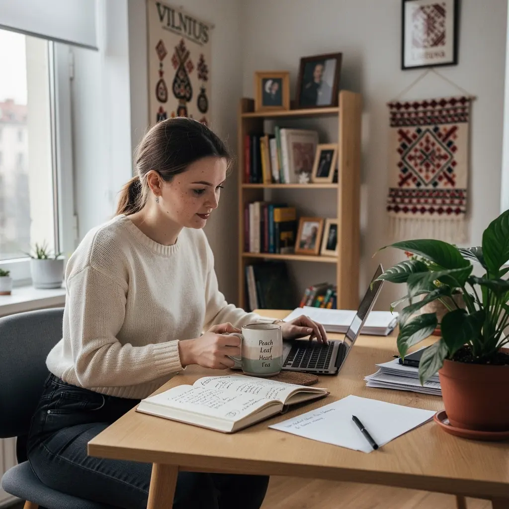 Ramybės ir atsipalaidavimo akimirkos su persikų lapų arbata, padedančia palaikyti kraujospūdį.